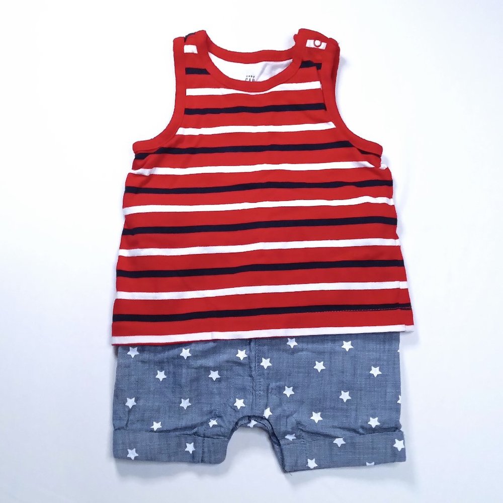 Bay Gap One-Piece With Attached  Shorts And Tank Top US 0-3M